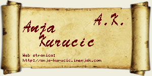 Anja Kurucić vizit kartica